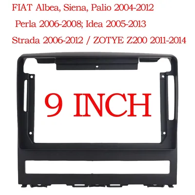 2 Din Plastic Fascia Panel Frame 9 Inch Car Radio DVD GPS Mp5 for FIAT Perla 2009 Albea Siena Palio