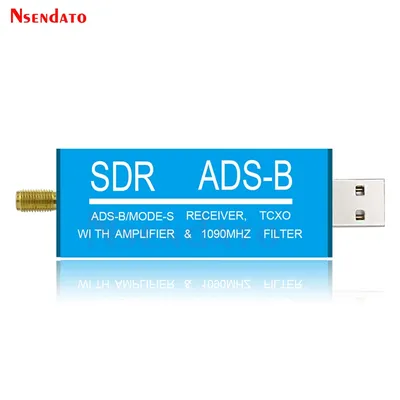 RTL2832U ADS-B Mode-S USB SDR TV Receiver Built-in RF Amplifier 1090MHz Bandpass Filter Radio SDR