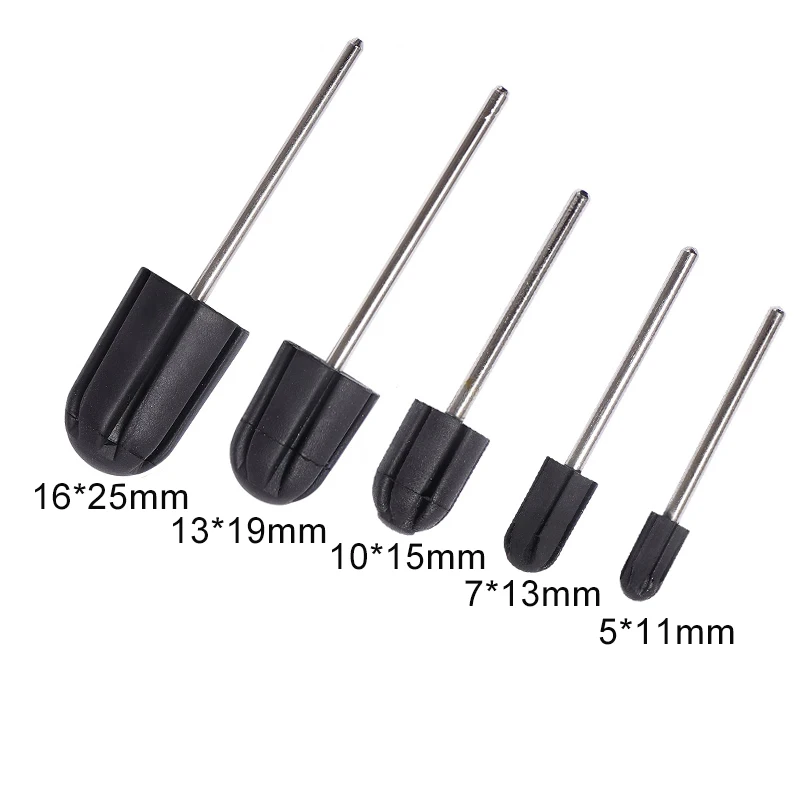 TP 5pcs Professional Rubber Drill Bit Match Nail Sanding Cap Accessrry Electric Nail Burr Manicure Pedicure Art Tools