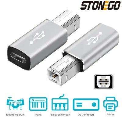 STONEGO Multifunctional Aluminum Alloy Type-C to USB Converter for Electronic Musical Instrument,