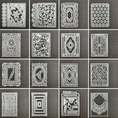 13 kinds rectangle lace frame Metal Cutting Dies Stencils For DIY Scrapbooking Decorative Embossing