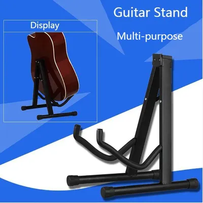 Portable Guitar Stand Musical Bracket Foldable Holder Tripod Sturdy And Stable for Guitar Bass