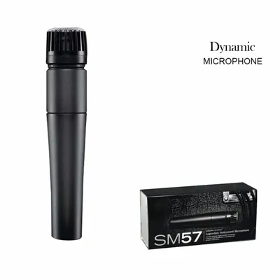 SM57 Mini Microphone Stereo Studio Mic KTV Karaoke Wired Handheld Mic Universal for Cell Phone PC