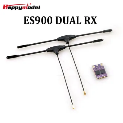 HappyModel ES900 DUAL RX ELRS Diversity Receiver 915MHz / 868MHz Built-in TCXO for RC Airplane FPV