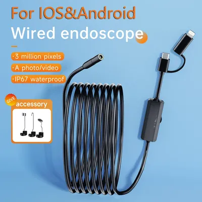 Android Endoscope Inspection Camera 2 in 1 IOS Type-C Mini Inspection Camera for IOS iphone