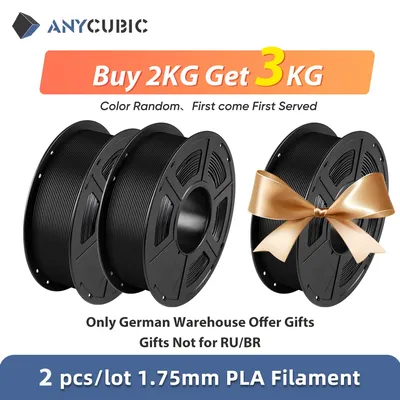 2 pieces/lot ANYCUBIC PLA 3D Printer Filament 1.75mm 1kg/Roll PLA Filament 3D Printing Material For