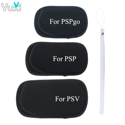 YuXi For PSP 1000 2000 3000 Soft Protective Carrying Storage Bag Pouch Case with Hand Wrist Lanyard