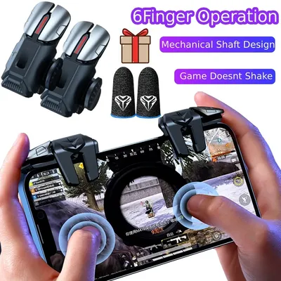G21 Mobile Phone Game Trigger Gamepad Joystick 6-Finger Aim Shooting L1 R1 Key Button Game