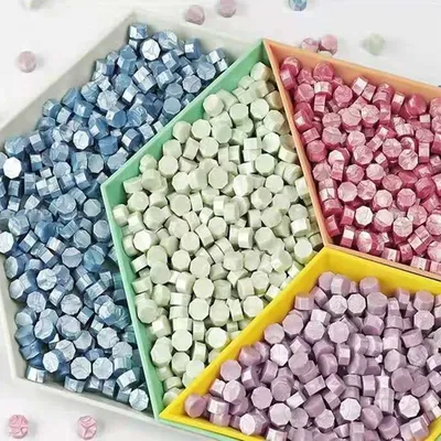 100 pcs Wax Seal Beads Scrapbook Material Retro Wax Seal Stamp Material Craft Decoration Wedding