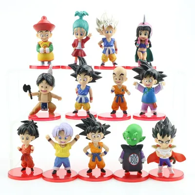 13pcs/lot dragon Ball mini figure super saiyan goku vegeta Action Figure Collection Model Toys