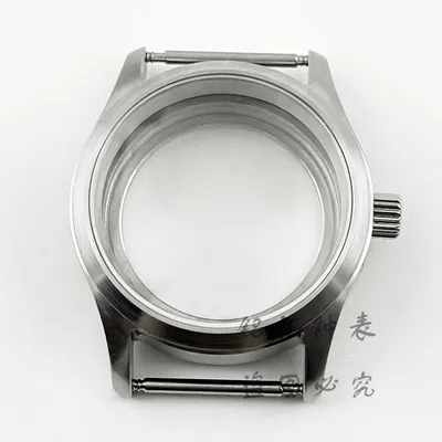 36MM/39MM Silver Diver Brushed Pilot Sapphire Crystal Watch Case Waterproof For NH35 NH36 NH34 NH38