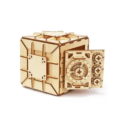 3D Wooden Puzzle DIY Locker Puzzle Box with Combination Model Kit for Adults and Kids to Build