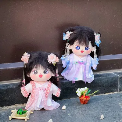 Doll Clothes for 20cm Idol Dolls Ancient Style Hanfu Skirt Cotton Doll Clothes Dress Accessories