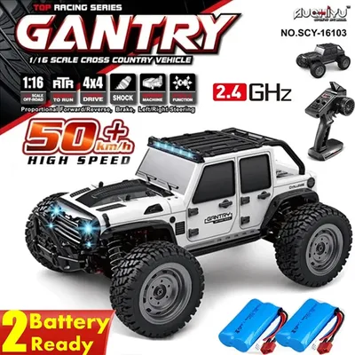 50 or 80KM/H Rc Cars 1/16 Off Drift Road 4WD with LED 2.4G Waterproof Remote Control Monster Truck