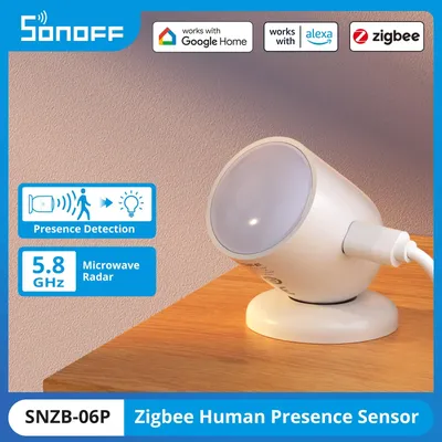 SONOFF SNZB-06P Zigbee 3.0 Human Presence Sensor Smart Home Light sensing Microwave radar Works with