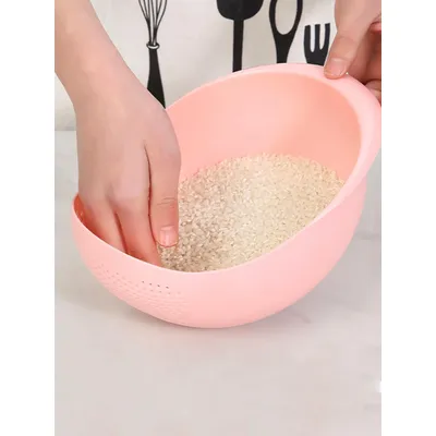 Kitchen washing rice magic washing rice sieve washing rice basin fine hole does not leak rice kitchen household washing vegetabl