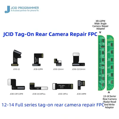 JCID Tag-On Rear Camera Repair FPC Flex For iPhone 12-15ProMax Solve Code Matching and Pop up window