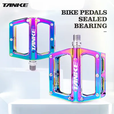 bicycle pedals TANKE TP-20 ultralight aluminum alloy colorful hollow anti-skid bearing mountain bike
