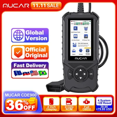 MUCAR CDE900 Obd2 Scanner Car Diagnostic Tool Auto Engine ABS SRS TCM 4 System Code Reader