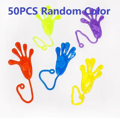 5-50 Pcs Kids Funny Sticky Hands toy Palm Elastic Sticky Squishy Slap Palm Toy kids Novelty Gift