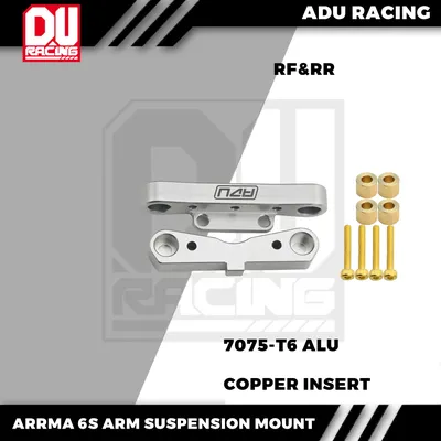 ADU RACING REAR SUSPENSION MOUNT CNC 7075-T6 ALUMINUM FOR ARRMA 6S 1/8 AND 1/7 V6