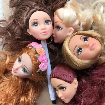Glasses Eyes With Real Eyelashes Doll Heads Colorful Soft Doll Parts White Skin Doll Accessories Girl Gift Toys Figures
