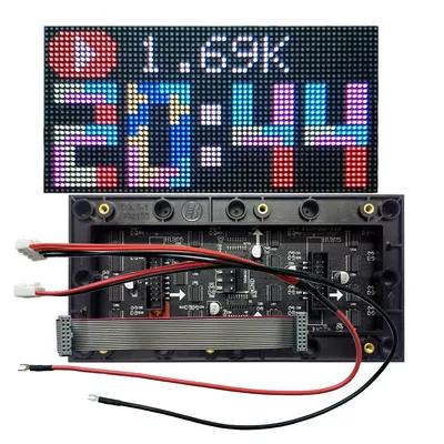 P2.5-64x32 Indoor Full Color LED Display Module HUB75,160mm*80mm,RGB LED 64×32 P2.5 1/16 Panel Matrix,Compatible With PIN2DMD