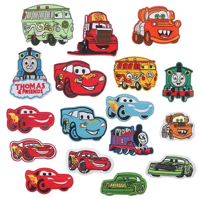 Disney The Autobots Cars Cartoon Animation Embroidered Clothes Stickers Ironing Clothing Iron On patch sewing decorative patches