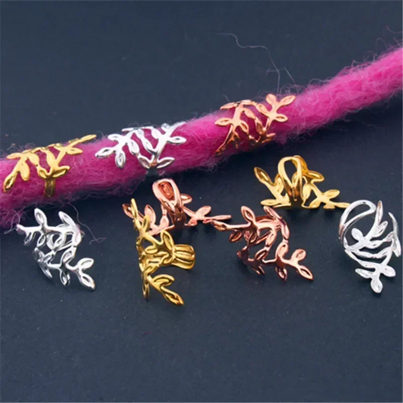 20-60pcs Gold Silver Dreadlocks Hair Rings Adjustable Cuff Clip Hair Braids Dirty Braids Beads Hairpin Hair Accessories Braiders