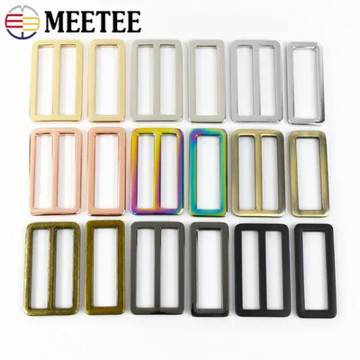 5/10Pcs 20-50mm Metal Ring Buckles for Bag Strap Tri Glide Slider Clasp Webbing Dog Belt Adjuster Hooks DIY Hardware Accessories