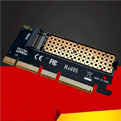 PICE to M2 Adapter NVMe SSD NGFF PCIE M2 Riser Card Adapter 64Gb PCI Express 4.0 X4 X8 X16 Supports