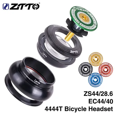 ZTTO 4444T MTB Bike Road Bicycle Headset 44mm ZS44 CNC 1 1/8"-1 1/2" 1.5 Tapered Tube fork Internal