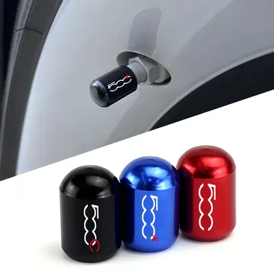 4PCS Car Wheel Tire Stem Valve Caps Tyre Air Stems Cover For Fiat 500 500C 2012 500X 500L Abarth 695 Car Accessories Tools