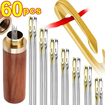 Blind Sewing Needles Elderly Big Hole Stainless Steel Needle for Sewing Household DIY Jewerly