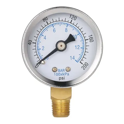 40mm 0~200psi 0~14bar Pool Filter Water Pressure Dial Hydraulic Pressure Gauge Meter Manometer 1/8"