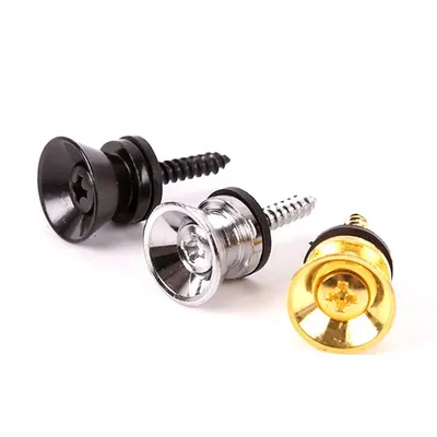 Metal Guitar Button Electric Bass Strap Locking Pegs Metal End Ukulele Buckle Lock Pins Parts Guitar