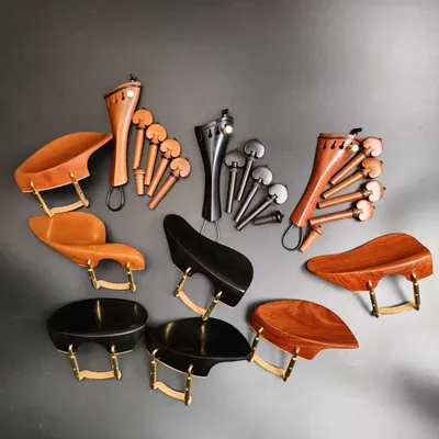 Ebony Rosewood New Shape Violin Parts Accessories With Hardware,Ready for Using,,Violin Pegs