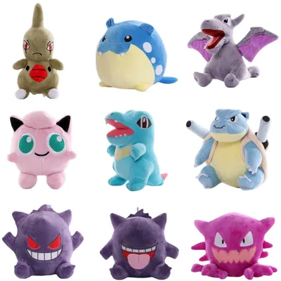 Pokemon Pikachu Plush Blastoise Lapras Haunter Gengar Spheal Jigglypuff Peluche Kawaii Plushies Toys