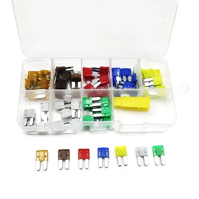 Mini M2 Auto Long Foot Fuse Combo Kit 5A 7.5A 10A 15A 20A 25A 30A Micro2 Car Fuse Combination with