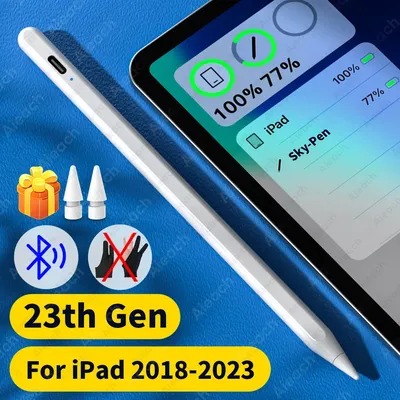 For iPad Pencil with Palm Rejection Tilt,for Apple Pencil 2 1 Stylus Pen iPad Pro 11 12.9 Air 4/5