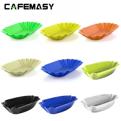 CAFEMASY 6PCS Set Plastic Coffee Beans Tray Kitchen Coffee Bean Plates for Kitchen Coffee Beans