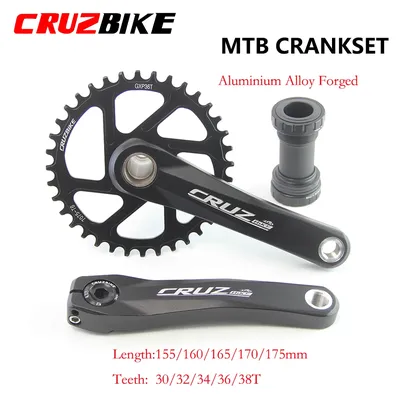 CRUZbike MTB Mountain Bike Kid's Bicycle Crankset Crank 155/160/165/170/175mm Aluminum Alloy with