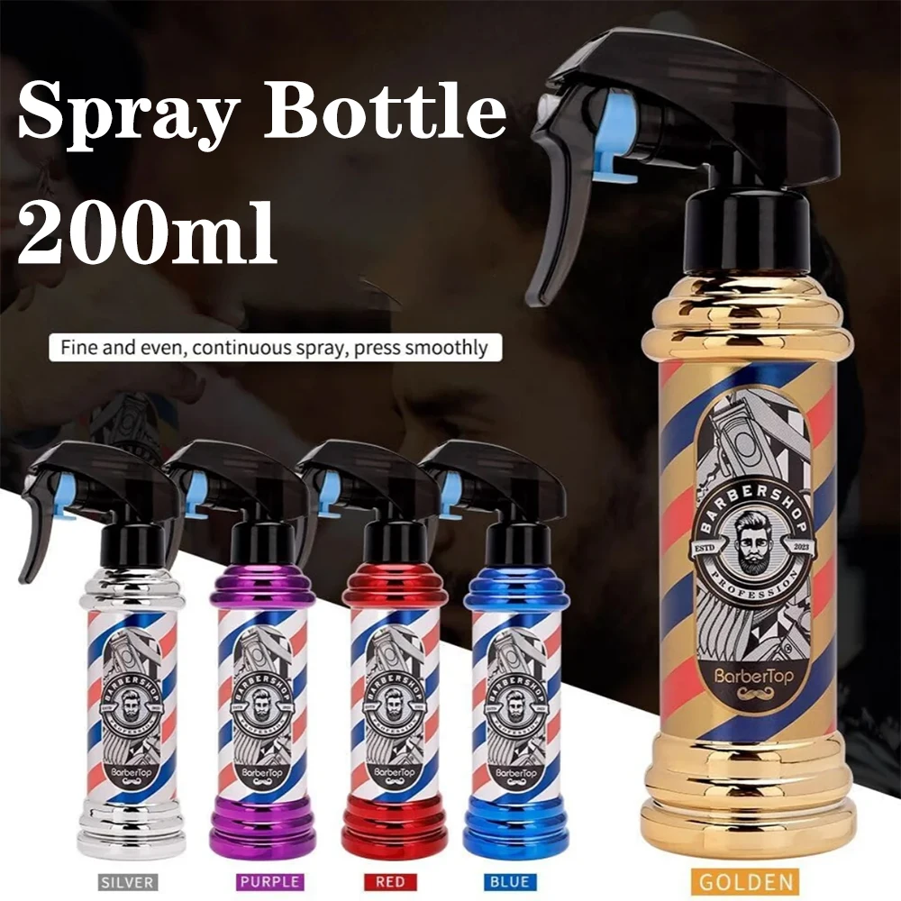 200Ml Spray Bottle High Pressure Water Can Barber Stylist Fine Mist Sprayer Refillable Container Barbershop Supplies