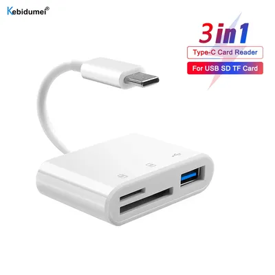 Type C Card Reader SD TF Memory Card Reader USB C OTG Adapter High Speed Data transmitter for