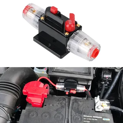 24V 12V 60A/100A Car Battery Fuse Automatic Reset Audio Stereo Amplifier Fuses Overload Protection