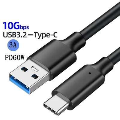 USB 3.2 to Type C Cable Data Transmission High Speed for Xiaomi Redmi Samsung USBC Cable Fast