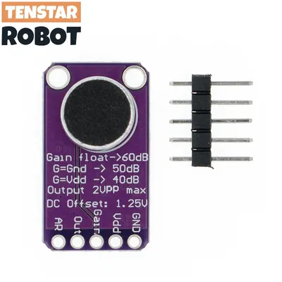 MAX9814 Microphone AGC Amplifier Board Module Auto Gain Control Programmable Attack and Release Ratio Low THD