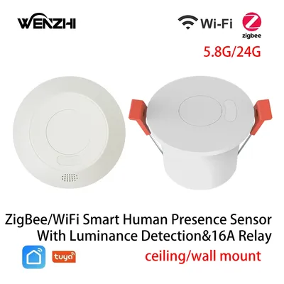 ZigBee/Wifi MmWave Radar Human Presence Motion Sensor Light Switch Luminosity Detection 110/220V