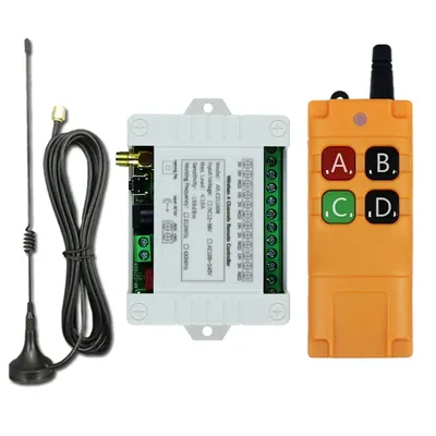 DC 12V 24V 36V 4CH RF Wireless Remote Control Switch Radio Receiver With 2000M Long Distance Remote