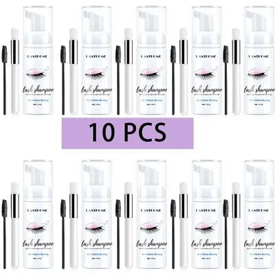 Lanthome Eyelash Extension Shampoo Foam Kit 50ML Supply Cleanser For Makeup Remover Tools Glue Lash